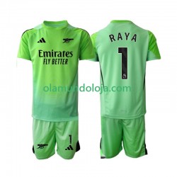 Camisola Arsenal Raya 1 Guarda-redes Criança Equipamento Segundo 2025-2026 Manga Curta
